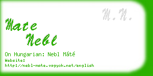 mate nebl business card