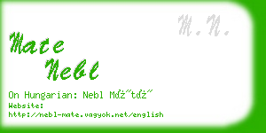 mate nebl business card